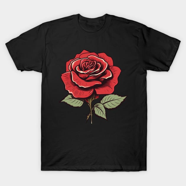 Lonely Rose T-Shirt by OscarVanHendrix